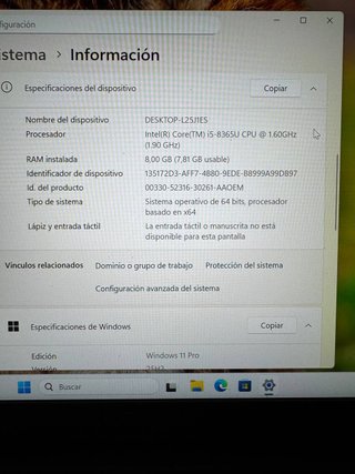 Ordenador portátil Dell i5 8 Generación