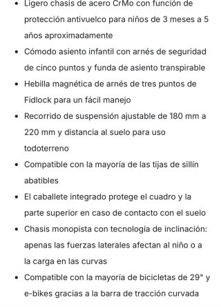 Carro remolque bicicleta infantil