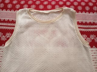 Camiseta calada beige/blanca talla M-L