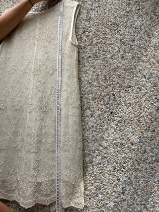 Blusa larga encaje beige Talla L