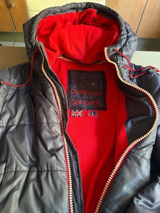 Abrigo Superdry Hombre Azul marino y Rojo