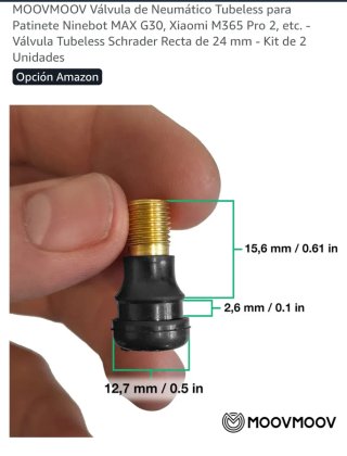 Válvulas para patinete eléctrico