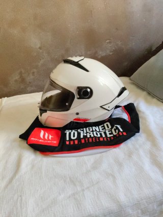 Casco Moto MT Helmets Blanco