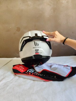 Casco Moto MT Helmets Blanco