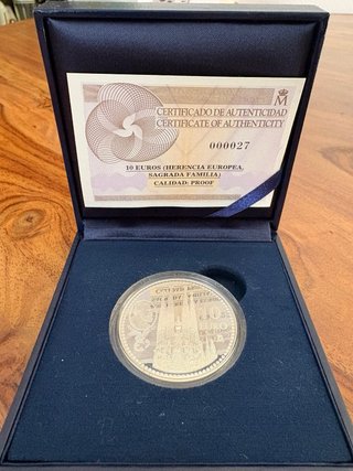 Moneda 10 Euros Plata PROOF Sagrada Familia 2010