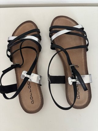 Sandalias Porronet Talla 39 Negro/Plata