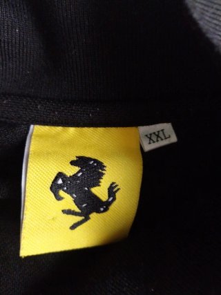 Polo Ferrari Hombre Negro