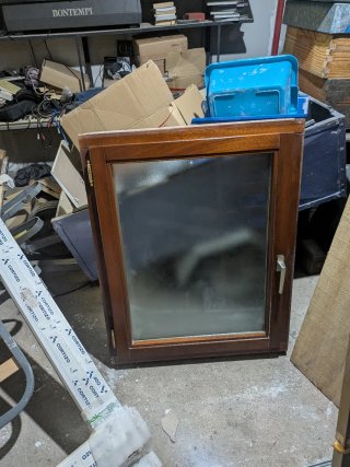 Ventana madera doble cristal 80x99