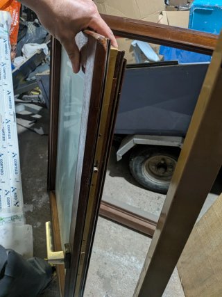 Ventana madera doble cristal 80x99