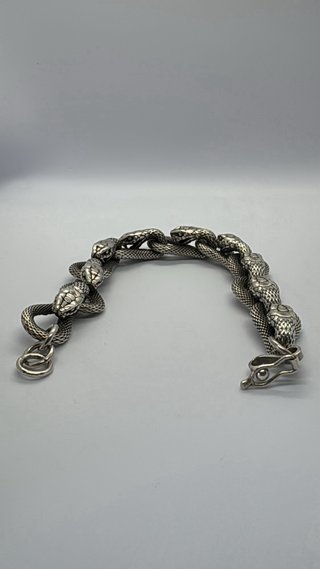 Pulsera Serpientes Plata