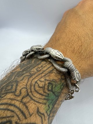 Pulsera Serpientes Plata