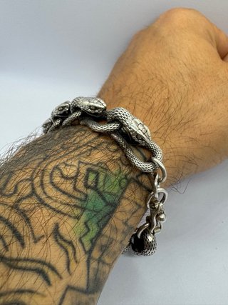 Pulsera Serpientes Plata