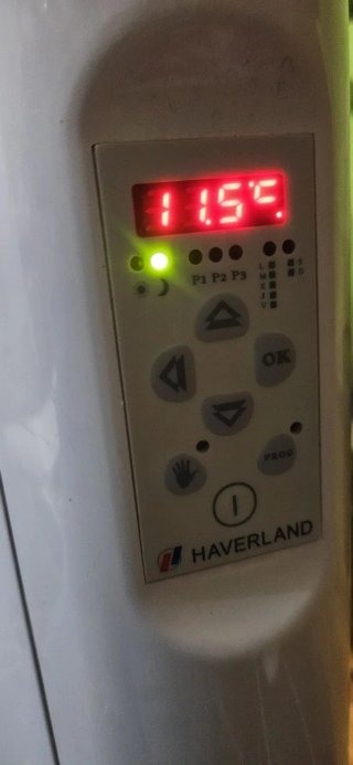 Radiador Haverland calor Azul, Blanco