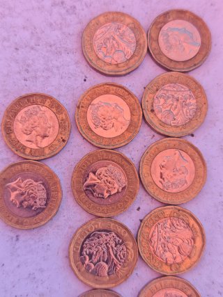 Monedas Inglaterra de una libra