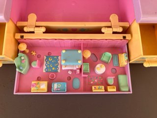 Tocador Polly Pocket Rosa y amarillo