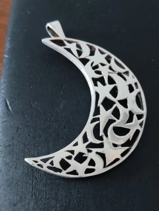 Colgante Luna y Estrellas Plata