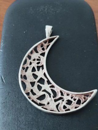 Colgante Luna y Estrellas Plata