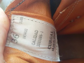 Botas de Montaña CURGAL T.36 Marrón Cuero genuino