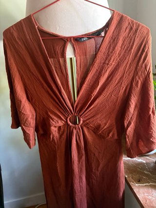 Vestido Zara M caldera étnico