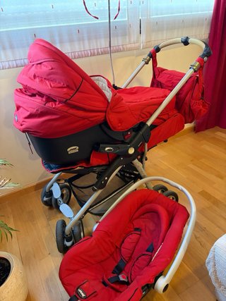 Cochecito Bebé Jane 3 Piezas Rojo