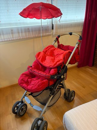 Cochecito Bebé Jane 3 Piezas Rojo