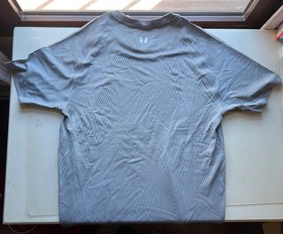 Camiseta sin costuras con estampado. Hombre. Gris