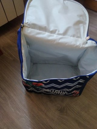 Mochila nevera azul con estampado