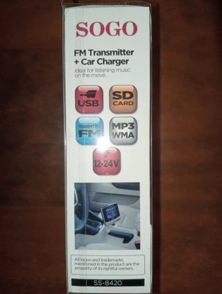 Sogo Transmisor FM + Cargador Coche SS-8420