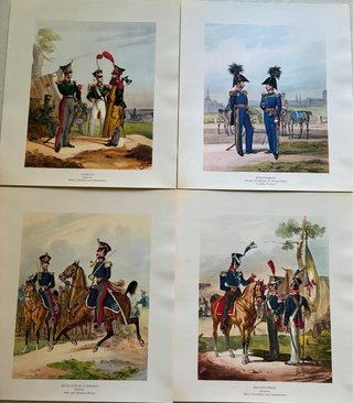 Colección de láminas militares antiguas