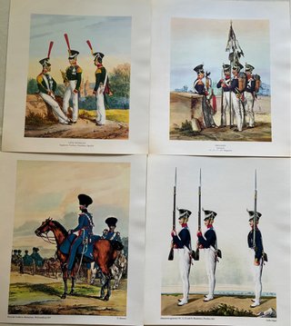Colección de láminas militares antiguas