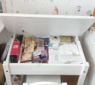 Pupitre y silla infantil Ikea madera
