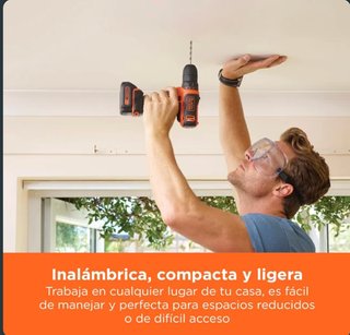 Taladro atornillador a batería Black+Decker 10.8V