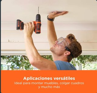 Taladro atornillador a batería Black+Decker 10.8V