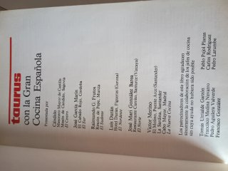 Taurus con la gran cocina española 1982