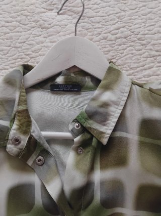Vestido Parfois verde y blanco talla única