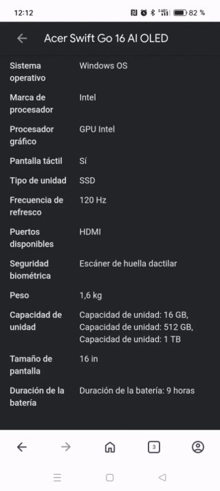 Acer Swift Go 16