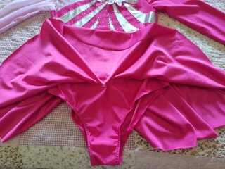Mallot Patinaje Artístico Rosa y Plateado.