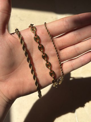 Pack 3 pulseras Bañadas en Oro por 25 ahorrate 20€