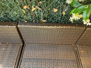 Sofá modular ratán sintético exterior
