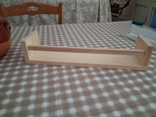 Mensola in legno con barra