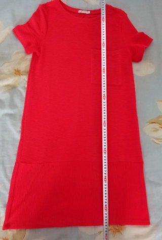 Vestido Bershka Rojo Canalé Talla M