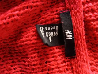 Chaqueta roja de punto
