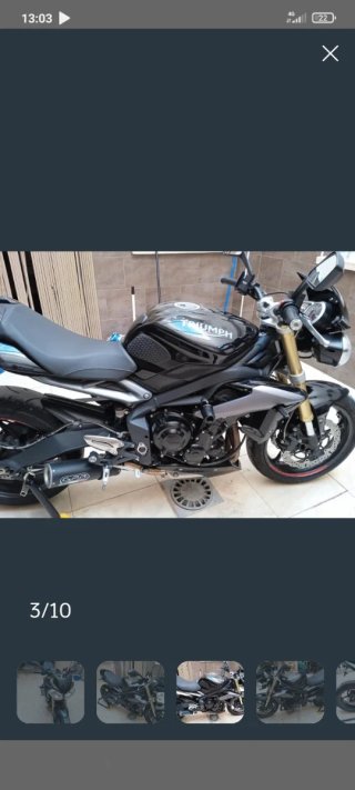 Triumph Street Triple Moto Negra