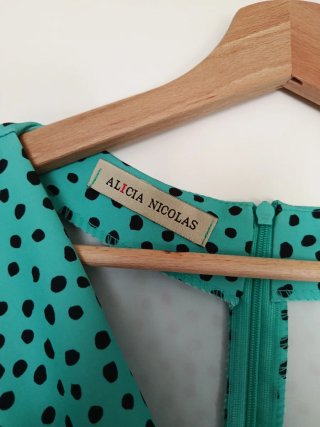 Vestido ALICIA NIKOLAS lunares verde