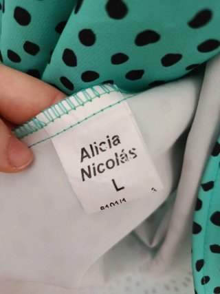 Vestido ALICIA NIKOLAS lunares verde