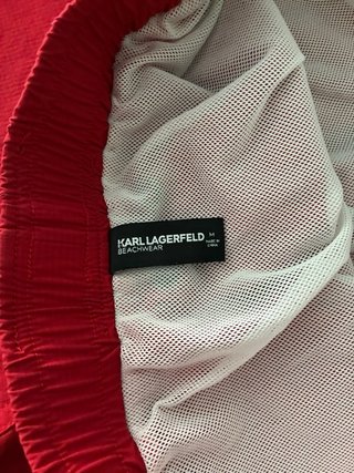 Bañador Karl Lagerfeld Rojo y Negro