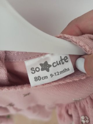 Vestido bebé niña rosa flores