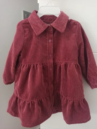 Vestido bebé niña rosa flores