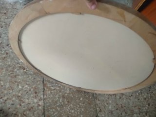 Espejo ovalado madera y cristal