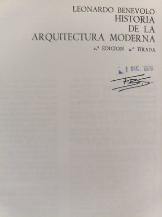 HISTORIA DE ARQUITECTURA MODERNA LEONARDO BENEVOLO